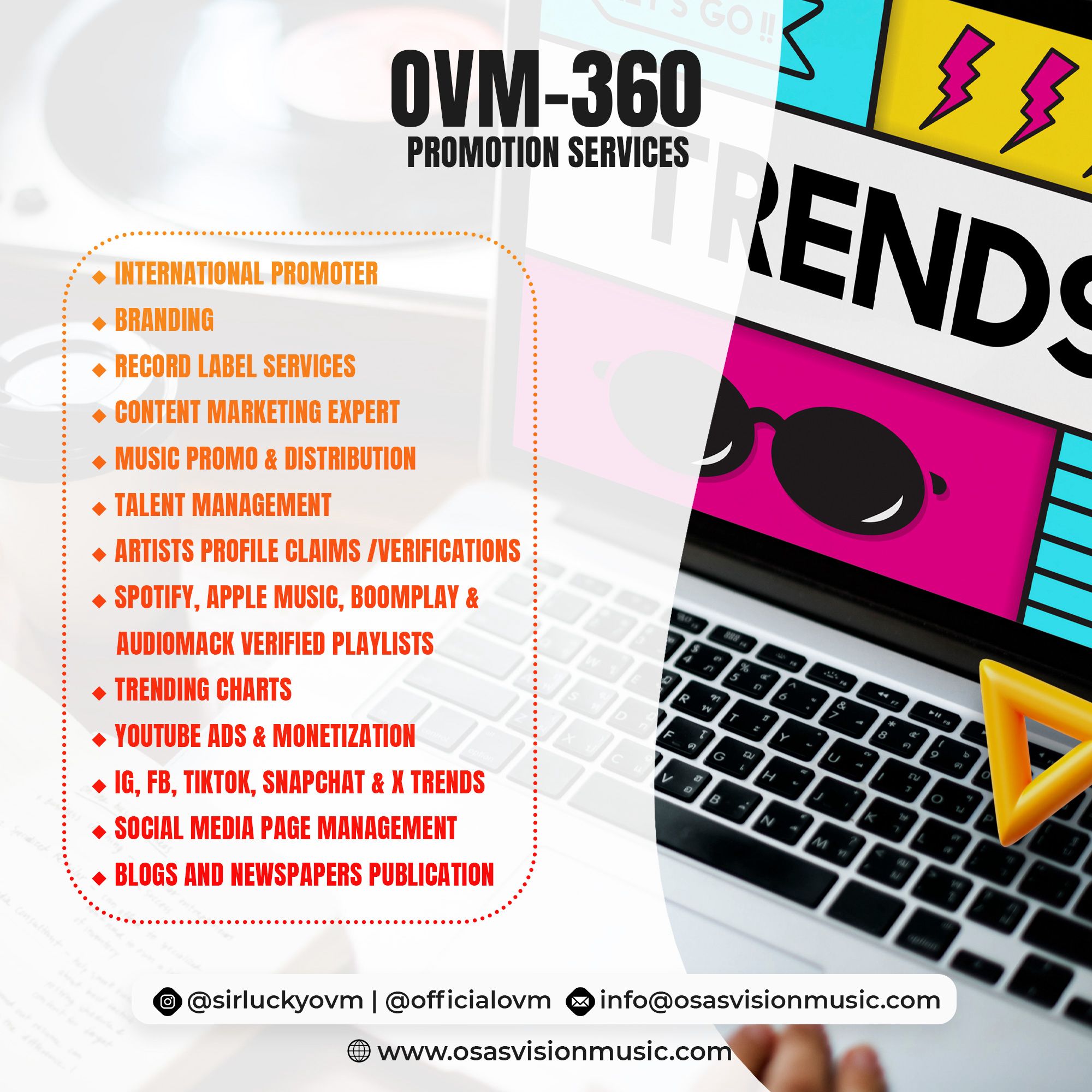 OVM-360 PROMOTIONAL SERVICES